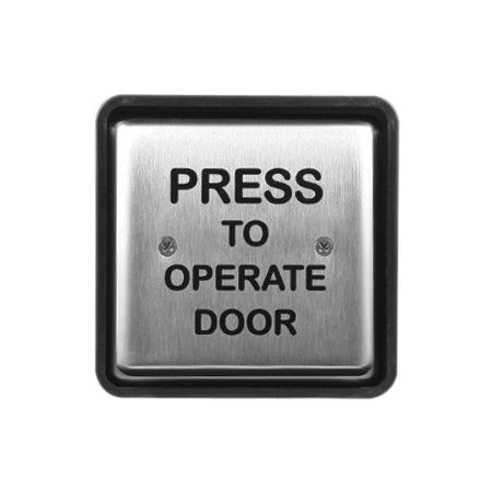 Norton Door Controls 501N 4-1/2" Square Door Switch with Black Letters Stainless Steel 501N